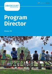 Dovercourt Recreation Association - Position Profile - Program Director