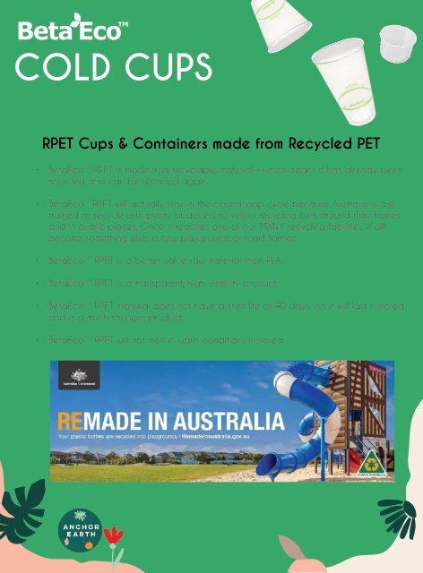 BetaEco RPET Cold Cups and Containers