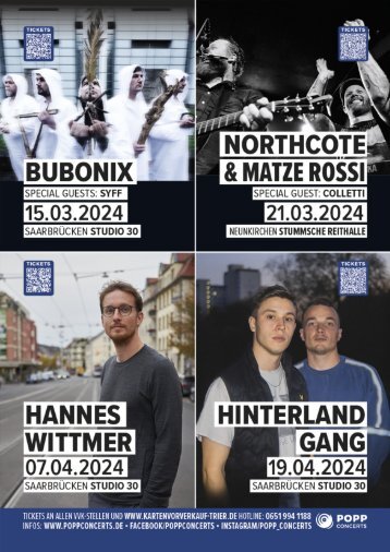 Poppconcerts Programm 2024