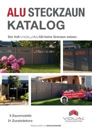 Alusteckzaun Katalog VIDUAL | deutsche zauntechnik