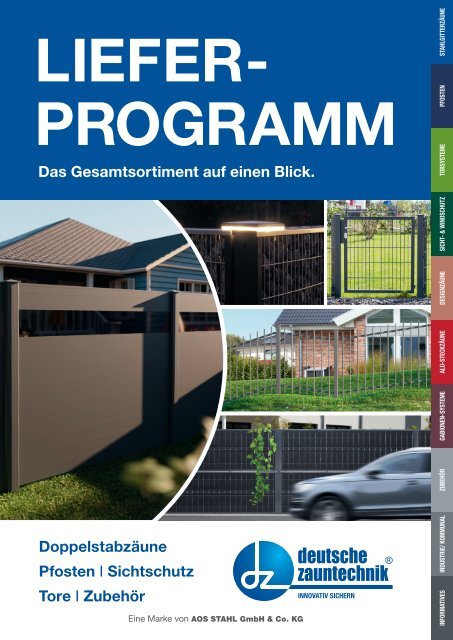 Lieferprogramm deutsche zauntechnik 2024
