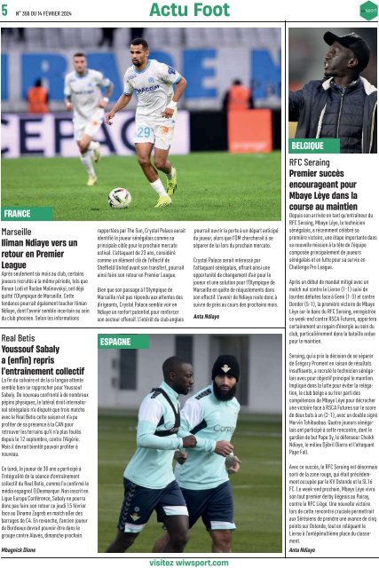 Journal wiwsport n356 - 14 février 2024