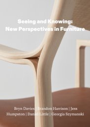 Seeing and Knowing New Perspectives in Furniture Exhibition Catalogue