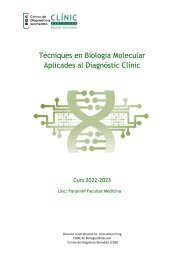Programa Tècniques en Biologia Molecular Aplicades al Diagnòstic Clínic 