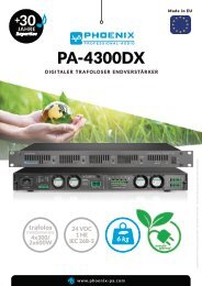 PA-4300DX Digitaler trafoloser Endverstärker | PHOENIX Professional Audio