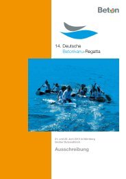 Beurteilungskriterien für die Preise „Konstruktion“ - Betonkanu-Regatta