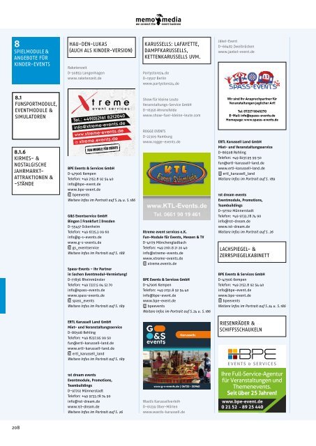 Eventbranchenbuch 2024 - Spielmodule & Angebote für Kinder-Events