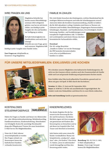 Ehe + Familien - Mitgliederzeitschrift Wien Ausgabe 01/2024