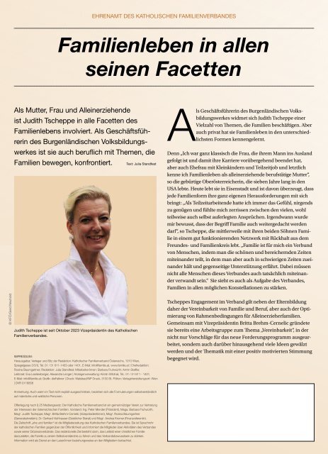 Ehe + Familien - Mitgliederzeitschrift Wien Ausgabe 01/2024