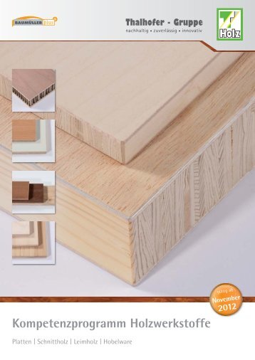 Kompetenzprogramm Holzwerkstoffe - Baumüller Plus