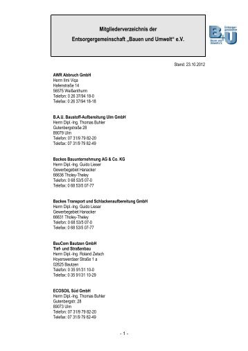 Mitgliederliste 2012.pdf - Entsorgergemeinschaft Bauen und Umwelt ...