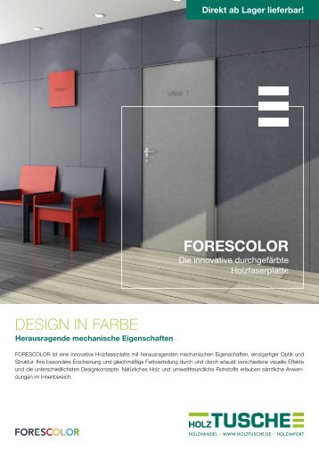 FORESCOLOR - Die innovative durchgefärbte Holzfaserplatte