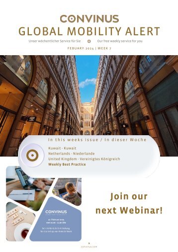CONVINUS Global Mobility Alert - Week 7.2024