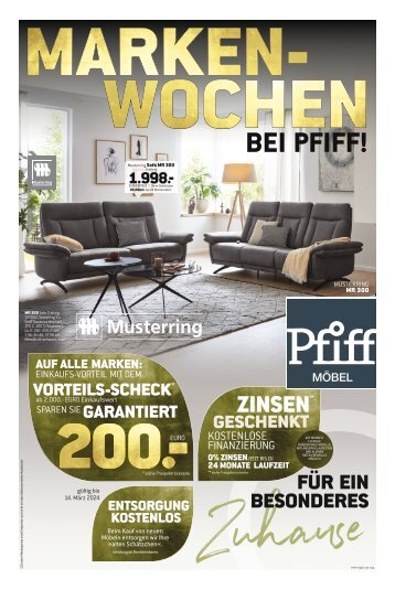 Marken Wochen bei Pfiff - Für ein Besonderes Zuhause