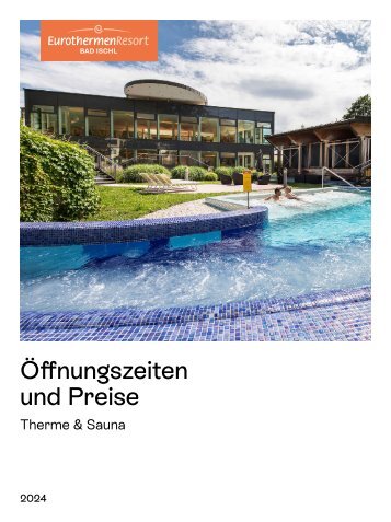 Bad Ischl Preisliste Frühjahr 24