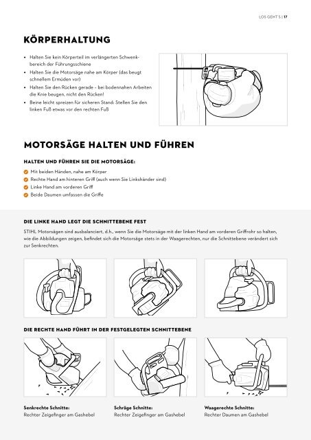 STIHL Broschüre Arbeiten mit Motorsägen