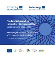 Kleinprojektefonds Österreich - Tschechische Republik: Erfolgreiche Projekte 2020-2022