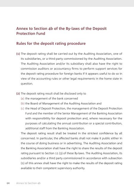 By-laws of the Deposit Protection Fund