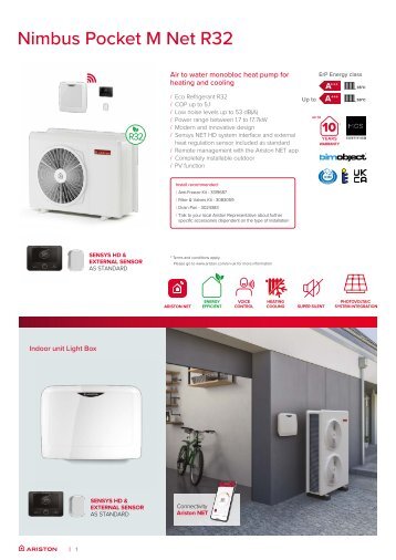 Ariston - NIMBUS POCKET M NET R32 - Datasheet UK