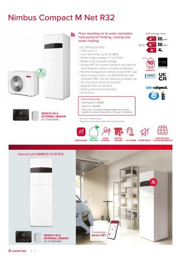 Ariston - NIMBUS COMPACT M NET R32 - Datasheet UK
