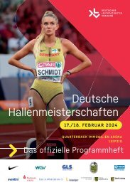 Das Programmheft zu den 71. Deutschen Leichtathletik-Hallenmeisterschaften in Leipzig