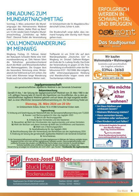 OSE MONT - Schwalmtals Gemeindejournal - Februar 2024