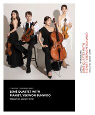 Ésme Quartet with Pianist Yekwon Sunwoo | February 20, 2024 | House Program