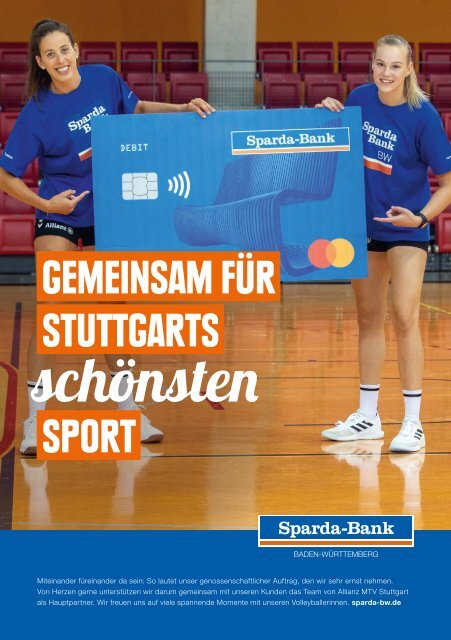 Spieltagsheft Allianz MTV Stuttgart vs. SC Potsdam 17.02.2024 Volleyball Bundesliga SCHARRena Stuttgart
