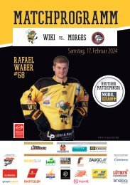 Matchprogramm 1/2 PLAYOFF FINAL WIKI vs. Morges