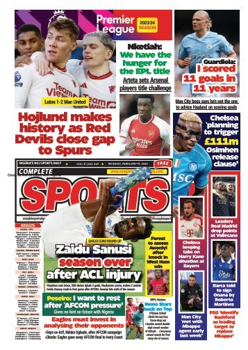 COMPLETE SPORTS - MONDAY, FEB 19, 2024