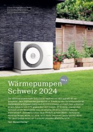 Marktübersicht Wärmepumpen Schweiz 2024
