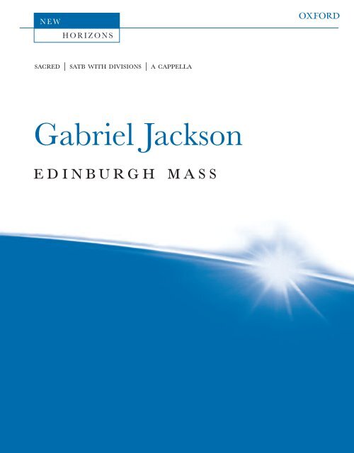 Gabriel Jackson Edinburgh Mass