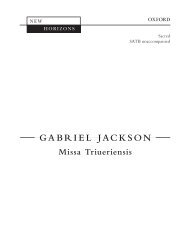 Gabriel Jackson Missa Triueriensis