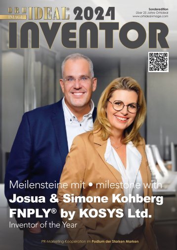 Simone und Josua Kohberg - KOSYS Ltd - INVENTOR of the year - OrhIDEAL April 2024 