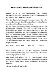 Wörterbuch Realisanto - Deutsch