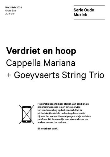 2024 02 21 Verdriet en hoop - Cappella Mariana + Goeyvaerts String Trio