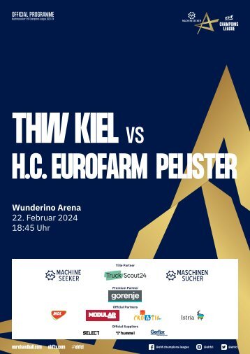 ZEBRA Hallenheft THW Kiel vs. H.C. Eurofarm Pelister, 22.02.24 in Kiel