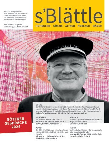 s'Blättle Nr. 8 - Do, 22. Februar 2024