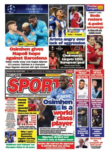 COMPLETE SPORTS - THURSDAY, FEB 22, 2024