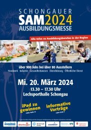 SAM 2024 - Das Magazin zur Schongauer Ausbildungsmesse 2024