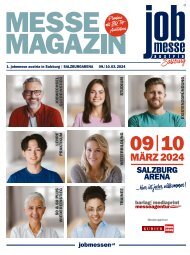 Das MesseMagazin zur jobmesse austria in Salzburg 2024