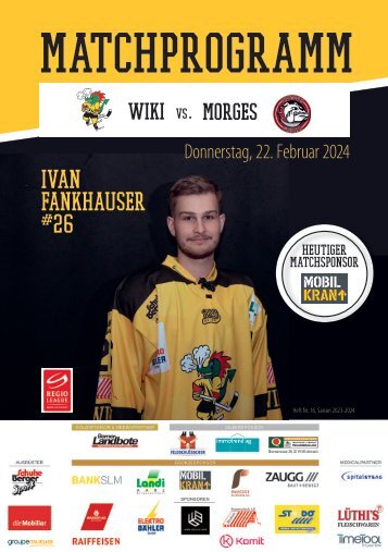 Matchprogramm WIKI vs. Morgers