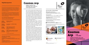 Arp Museum: Ausstellungsflyer Kosmos Arp