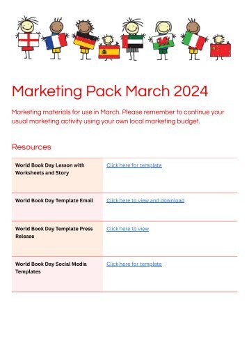 Monthly Marketing Pack March 2024
