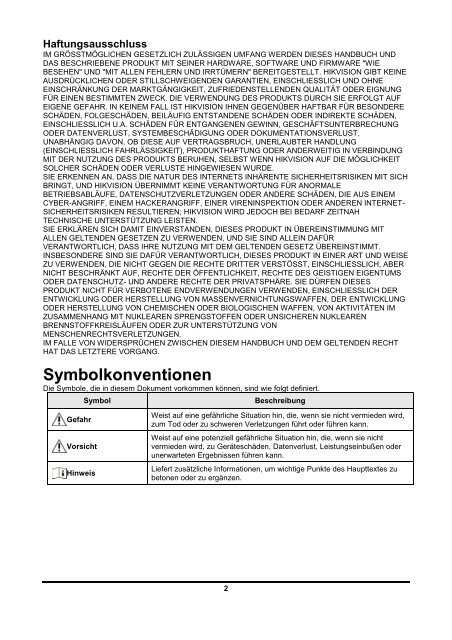 Hikvision DACH Face Recognition Information