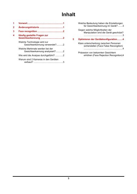 Hikvision DACH Face Recognition Information