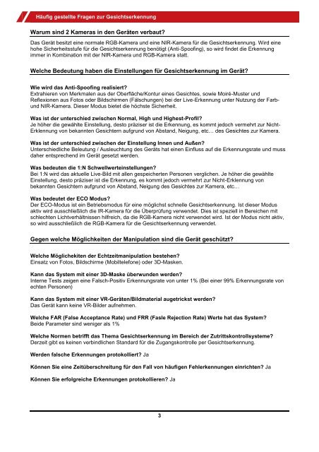 Hikvision DACH Face Recognition Information