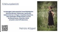 Patrizia Köppel und ihre Erfahrungen mit dem Triangel of Wellness