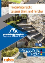 Luserna Gneis und Porphyr - Raiss