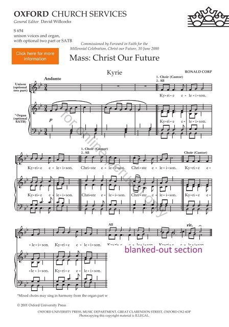 Ronald Corp Mass: Christ our Future